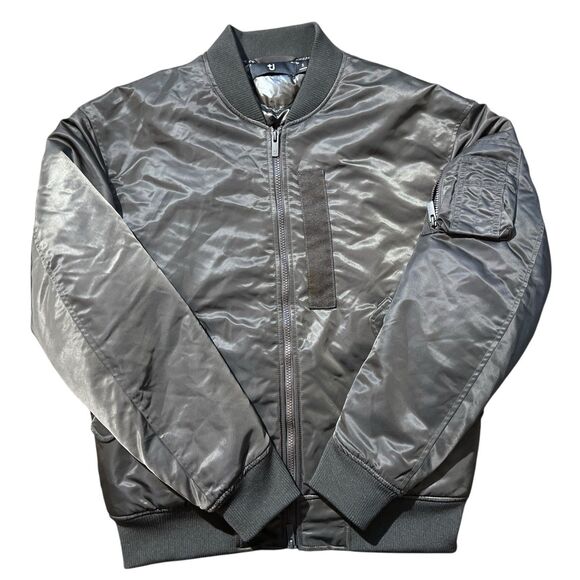 Uniqlo J+Jil Sander Hybrid Down Oversized MA-1 Bomber Jacket Sz S - Picture 1 of 12